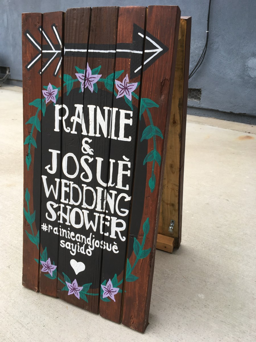 Pallet Wood Sign Bridal Shower by Athena Mariah LaRue